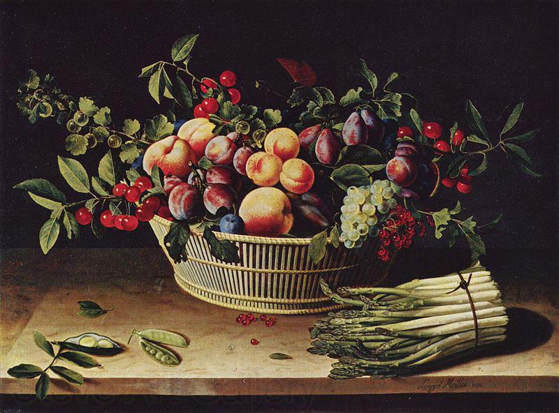 Louise Moillon Weintrauben, apfel und Melonen France oil painting art